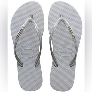 NWT Havaianas Slim Glitter Flip Flops size 9-10